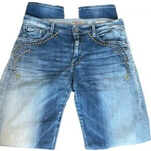 REPLAY BLUE REAPED DENIM JEANS SIZE 27x32 GUC #3290